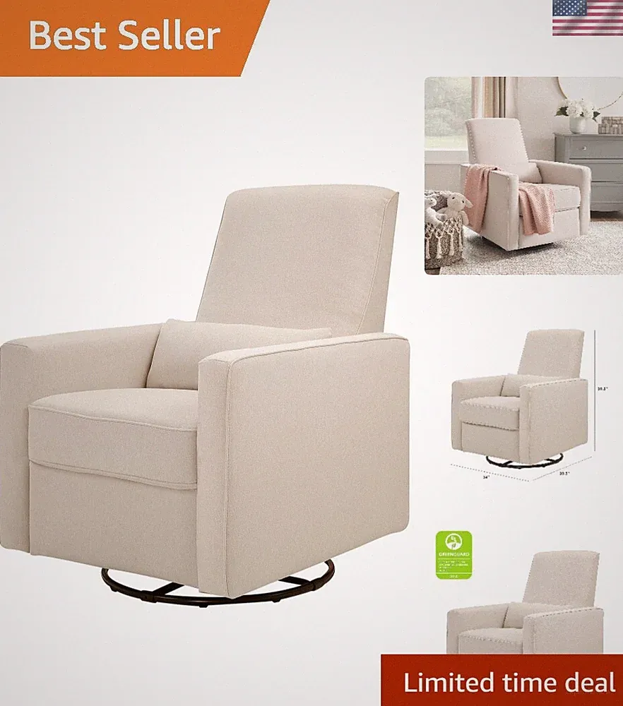 360-Degree Swivel Glider with Hidden Reclining Mechanism - Stylish Comfort