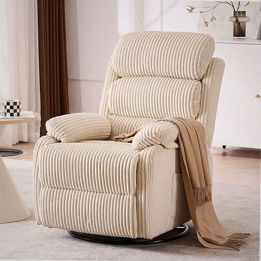 NEW Adult 360?? Rocking Recliner Chair??Nursery Rocker Reclining Chair with Side